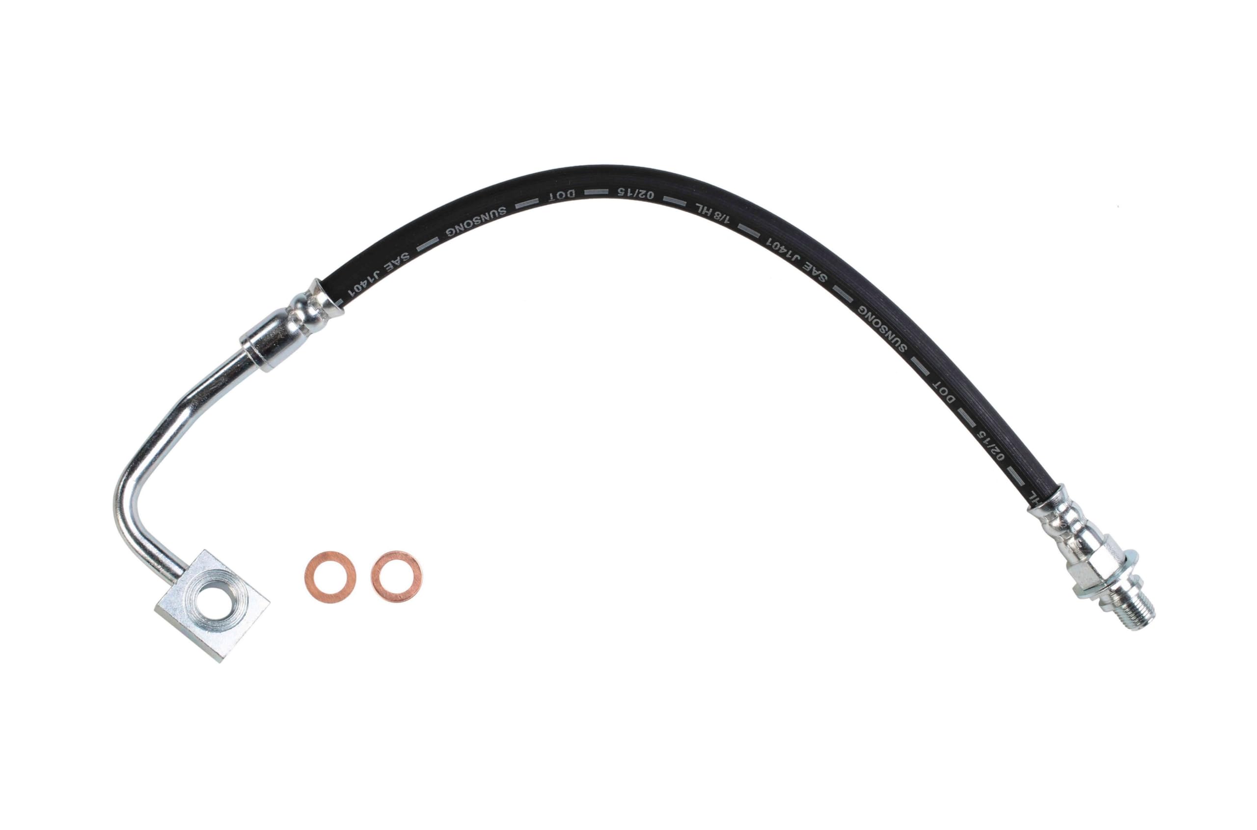 Sunsong 2201273 Brake Hydraulic Hose - High Performance Replacement for Smooth Braking | Perfect for Trucks, SUVs, and Off-Road Vehicles