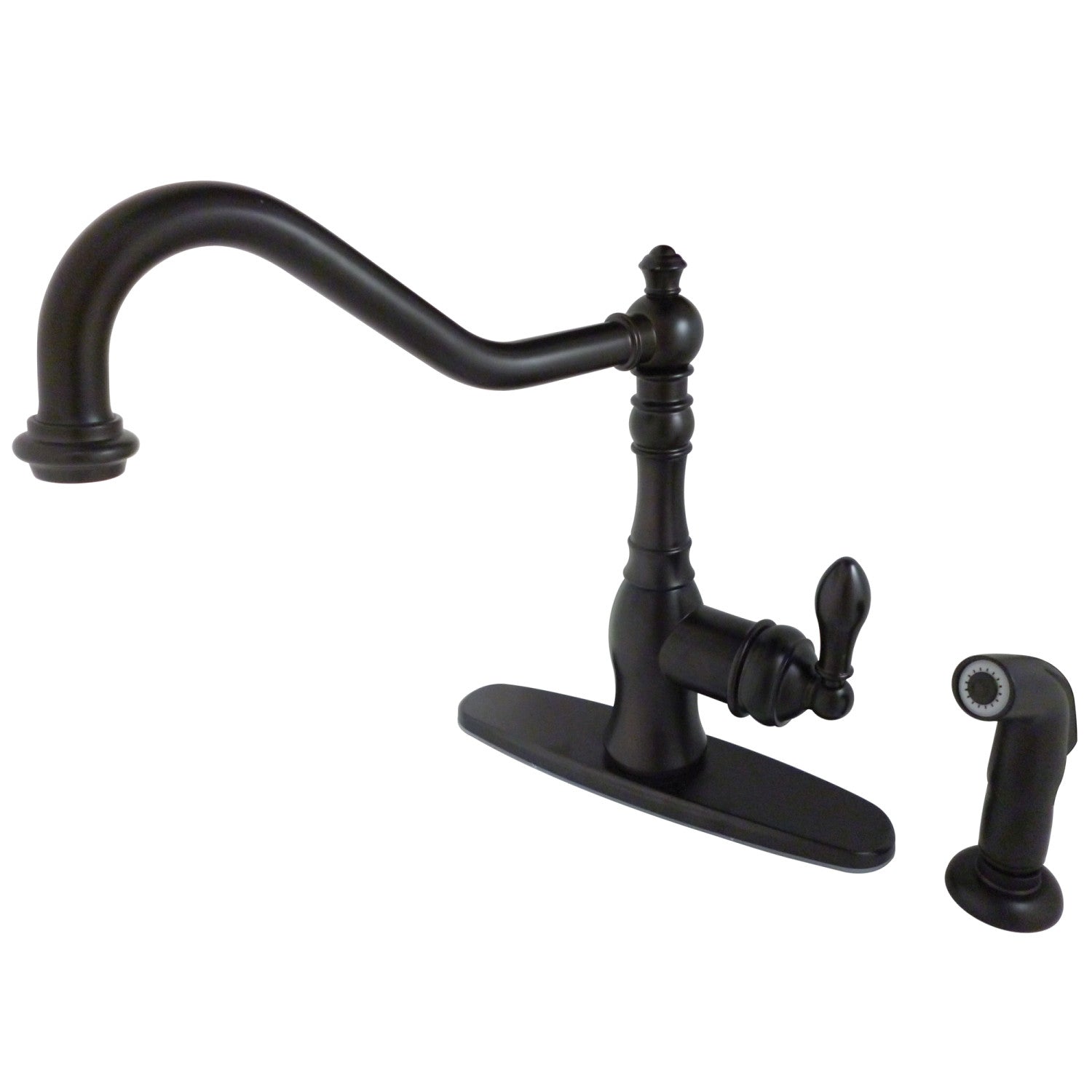 American Classic GSY7705ACLSP Single Handle 2/4 Hole Deck Mount Kitchen Faucet with Pull Down Sprayer in Oil Rubbed Bronze - Perfect for Modern Farmhouse & Rustic Style Kitchens