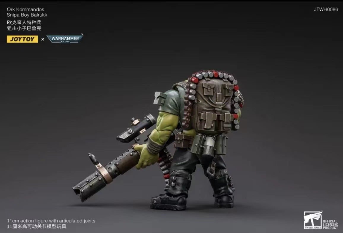 JOYTOY 1/18 Scale Warhammer 40K Ork Kommandos Action Figure - Highly Detailed Collectible Model for Tabletop Gaming & Display