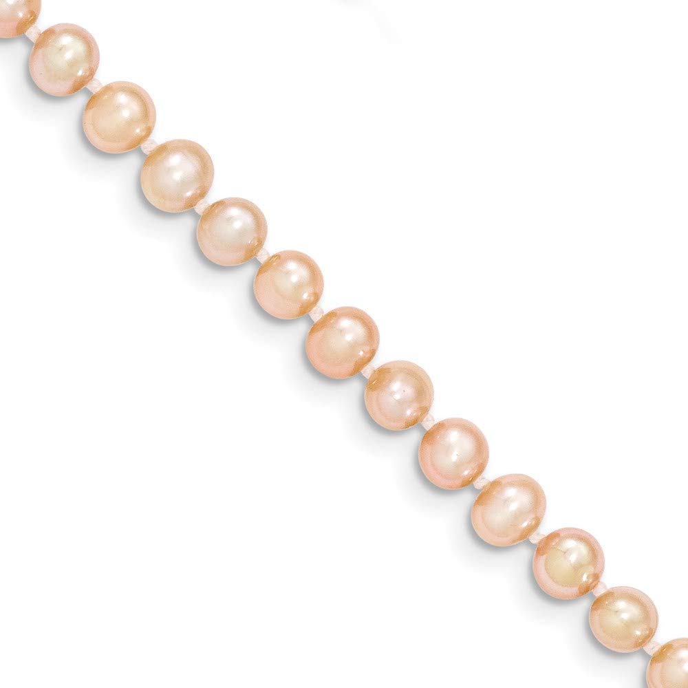 14K Yellow Gold Pink Freshwater Cultured Pearl Choker Bracelet (4-5mm) - Elegant Jewelry Gift for Women, Perfect for Weddings, Anniversaries & Special Occasions