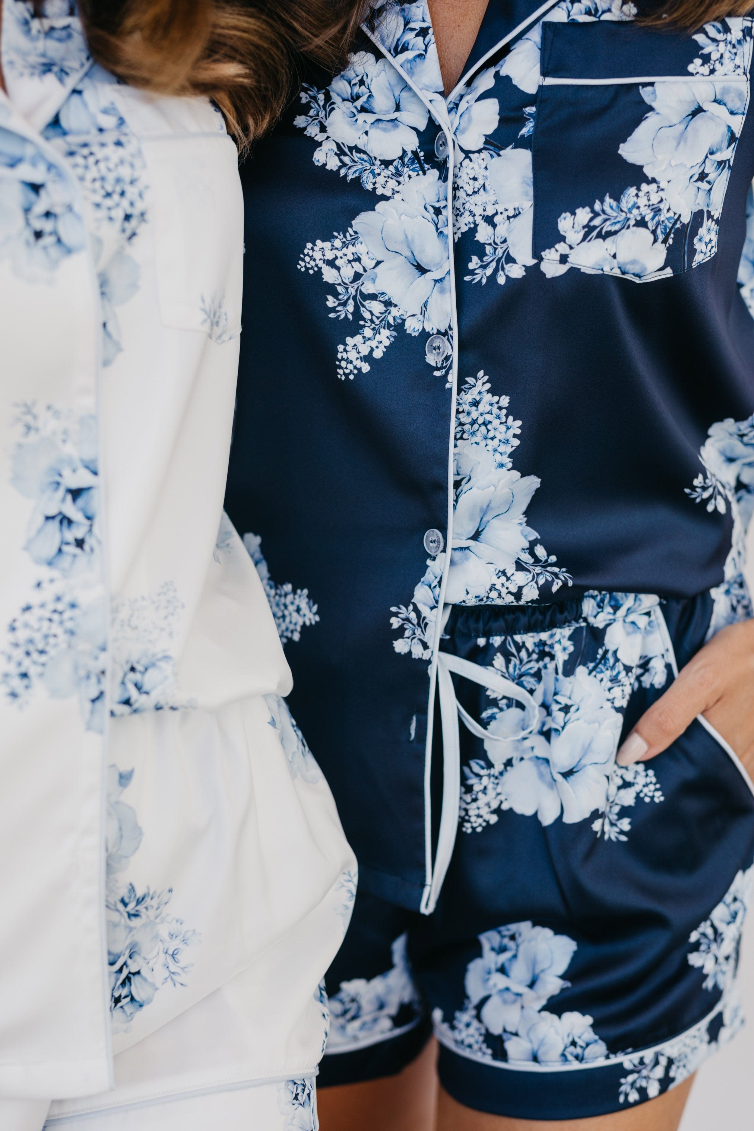 Mileva Blue Floral Printed Pajama Set for Women - Soft & Comfortable Sleepwear - Perfect for Lounging, Travel & Gift Giving