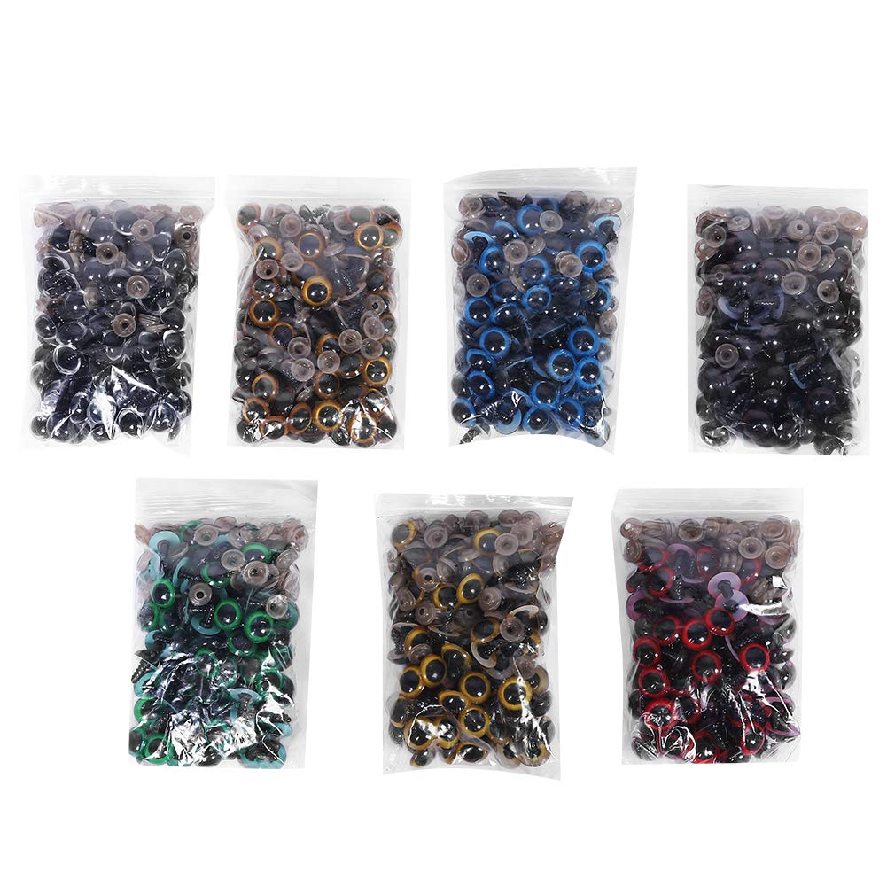 700Pcs 16MM Safety Eyes for Plush Toys - DIY Craft Making Toy Eyes, Bear & Animal Toy Accessories - Perfect Gift for DIY Lovers (Use for Stuffed Animals, Amigurumi, Handmade Dolls & Sewing Projects)