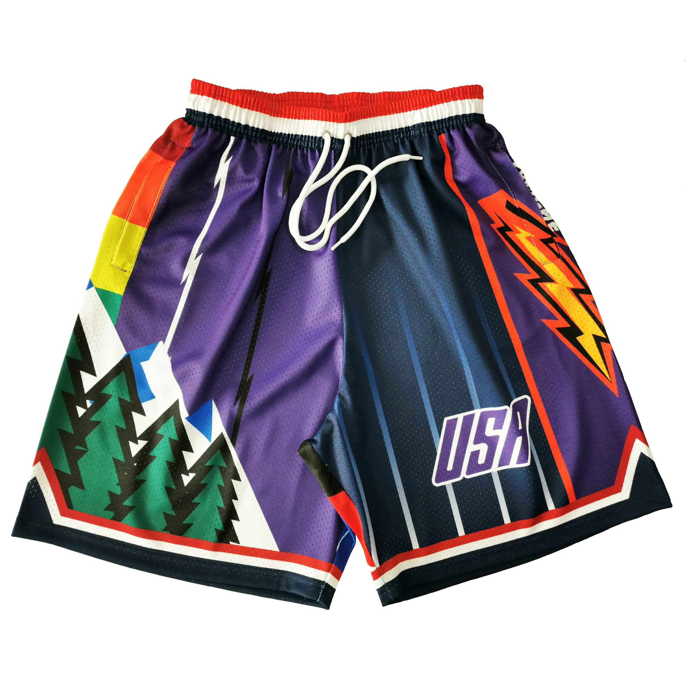 **Men's Basketball Athletic Shorts - Breathable Mesh Gym Workout Training Shorts with Drawstring & Pockets - Perfect for Running, Sports & Casual Wear**