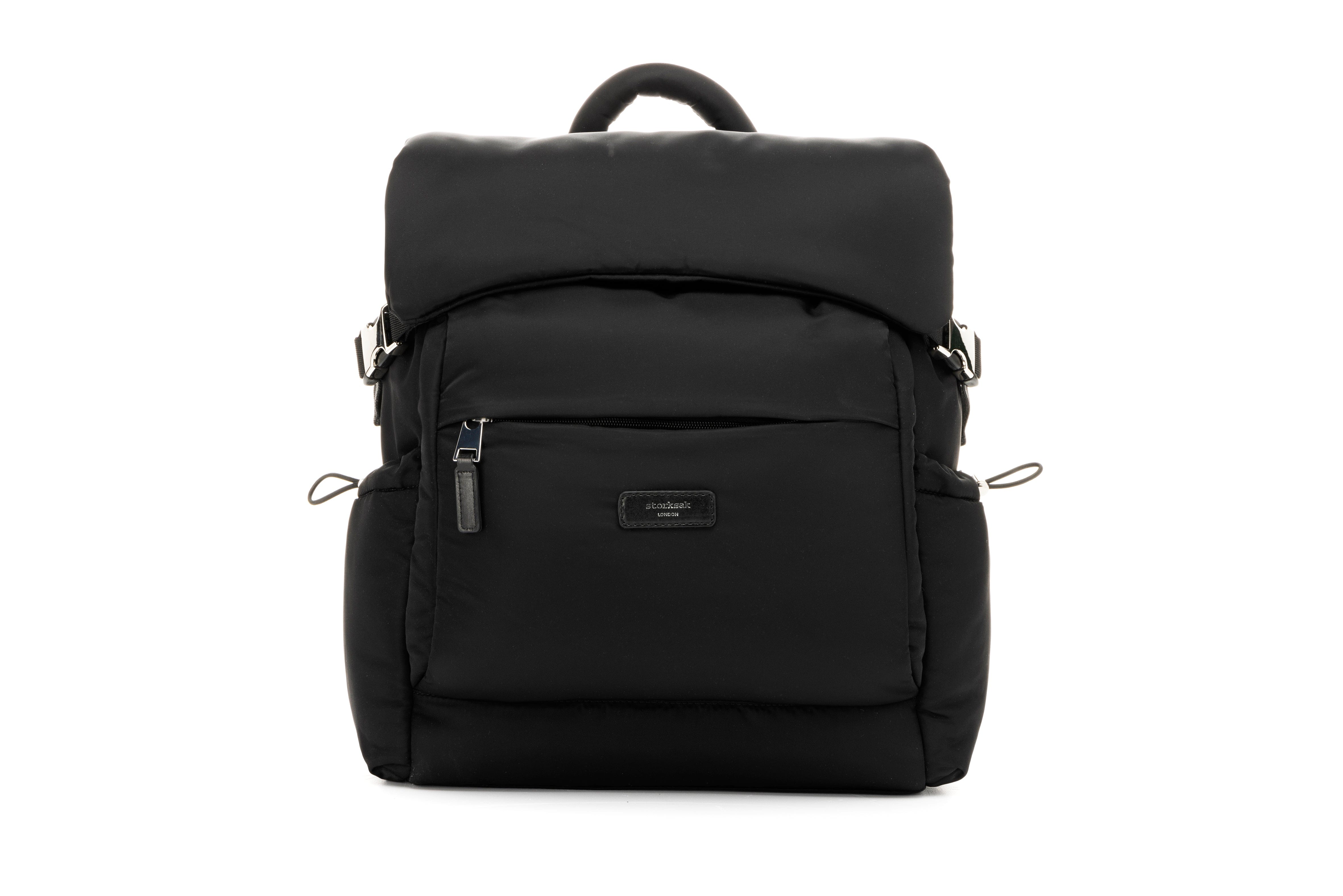 Storksak Eco Skye Backpack - Black | Sustainable Diaper Bag for Moms | Perfect for Travel, Work & Everyday Use