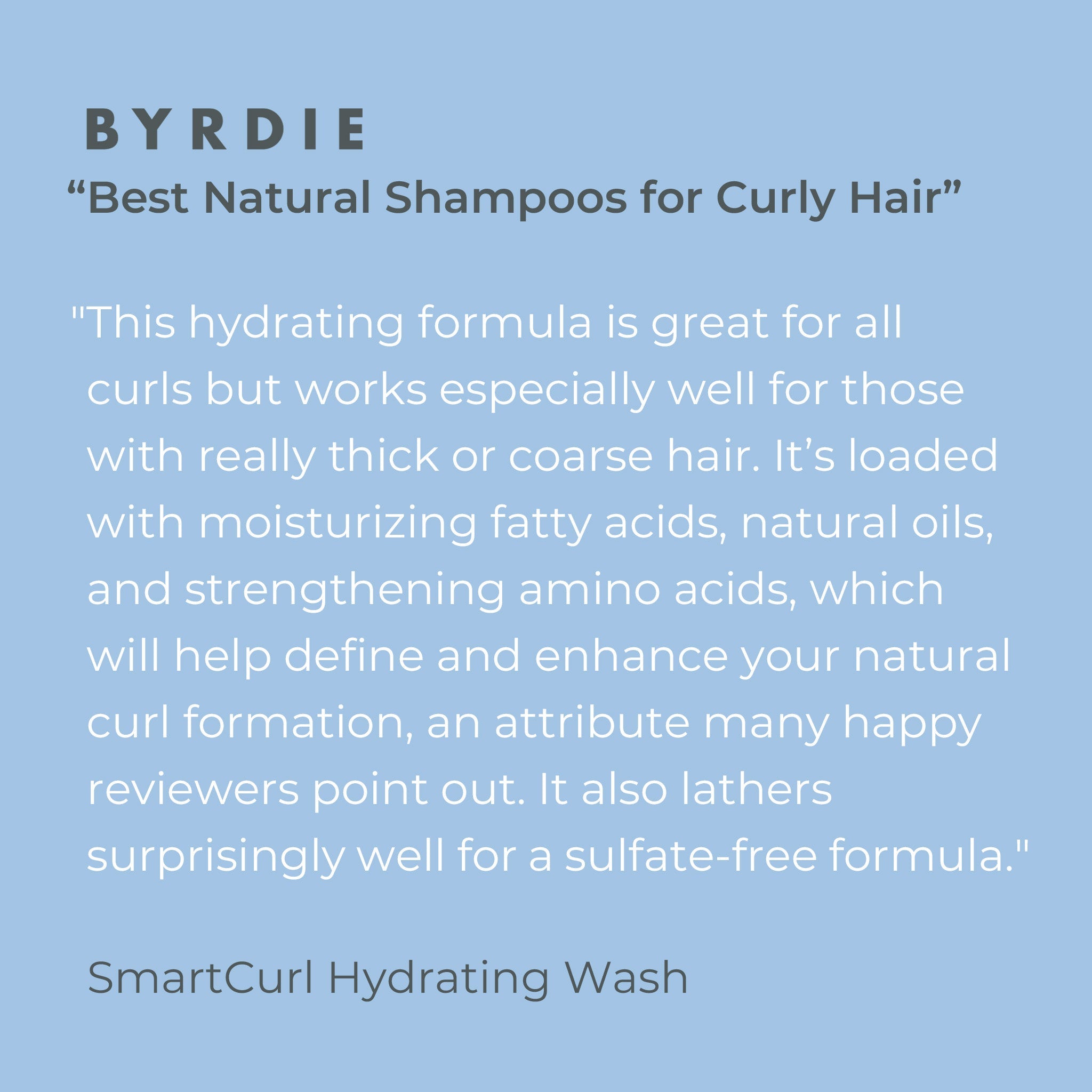 SmartCurl Hydrating Wash - Sulfate-Free Curly Hair Shampoo for Moisture & Definition | Perfect for Dry, Frizzy Curls at Home or Salon