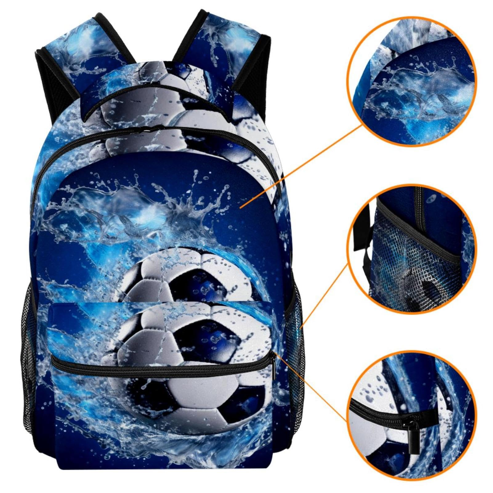 Best Travel Backpack for Men & Women - Lightweight Durable Blue Ocean Design - Perfect for Hiking, Camping & Daily Commute