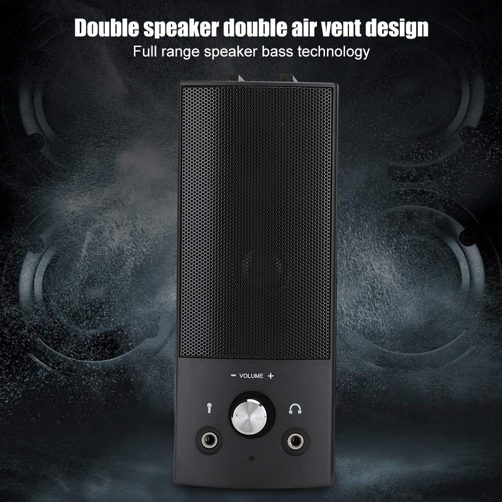Hakeeta Wired Computer Audio Speaker V-117, Stereo Bass Surround Sound for Home, Desktop, Laptop, Gaming & Music