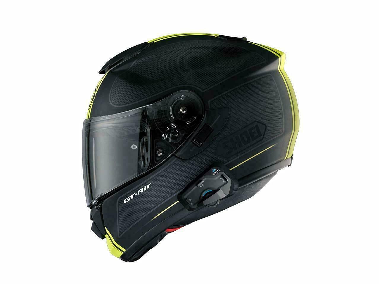 Cardo FREECOM 4 Plus Motorcycle Bluetooth Headset - 4-Way Intercom System for Group Riding (Black, Single Pack) - Perfect for Adventure Tours, Road Trips & Daily Commuting