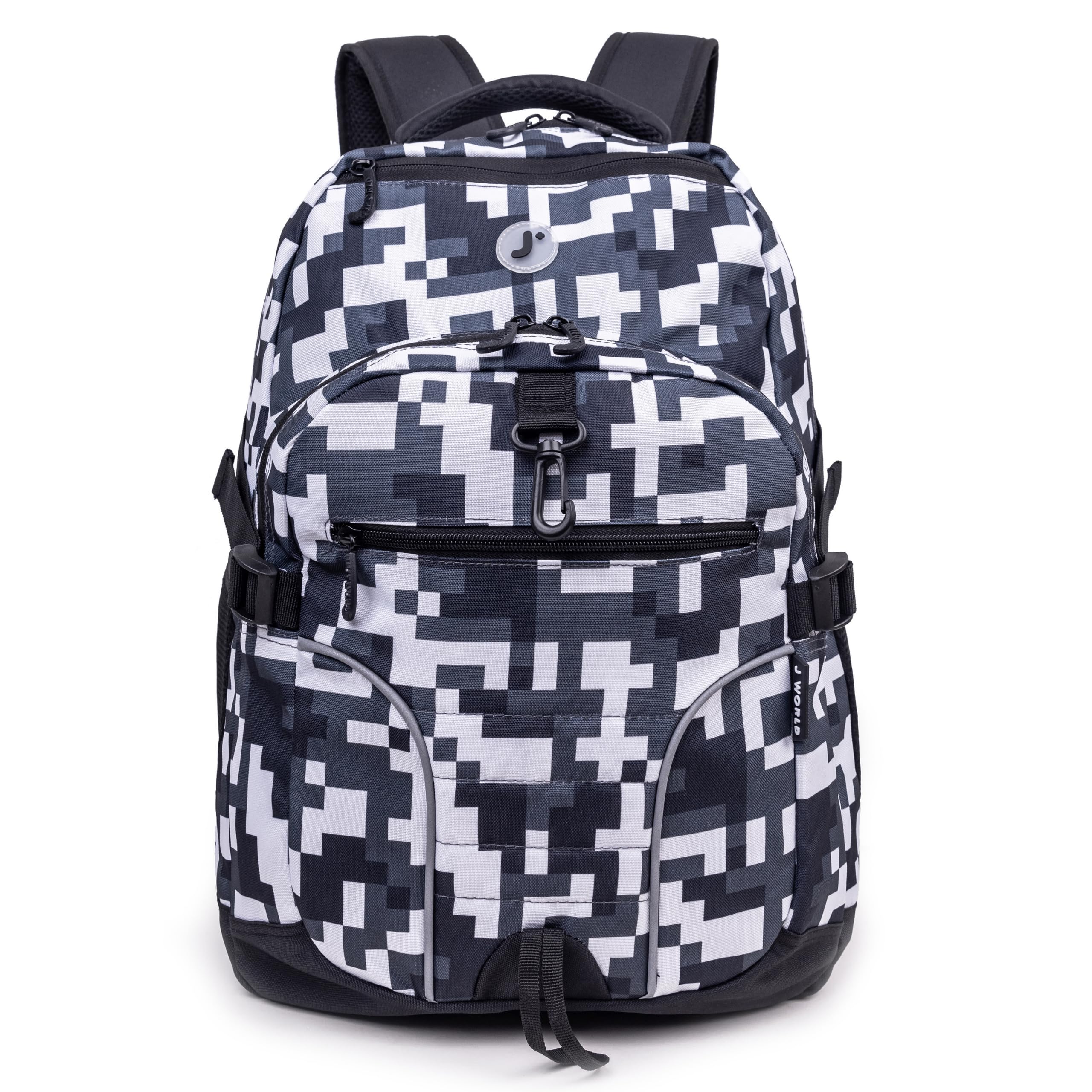 J World New York Atom Multi-Compartment Laptop Backpack - Camouflage Design, 18.5