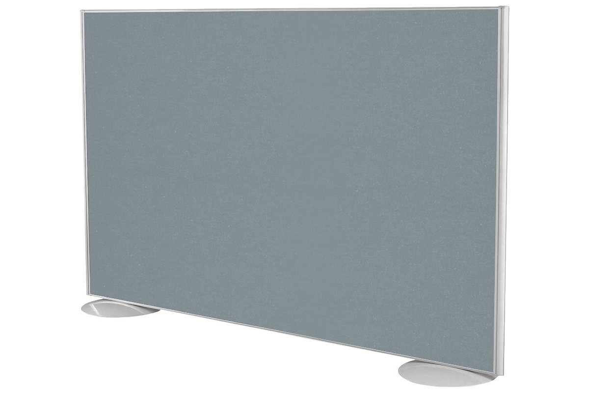 Freestanding Office Partition Screen with Fabric Panel & White Frame - 1200H x 1600W - Privacy Divider for Workspace, Conference Room, or Home Office