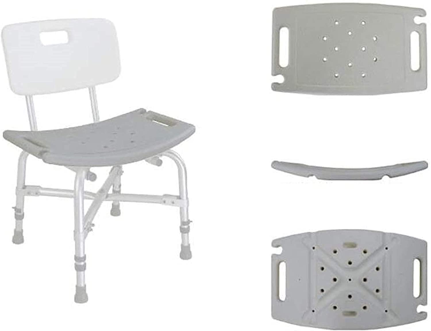 **Non-Slip Aluminum Alloy Shower Stool with Backrest - Safe Bath Chair for Elderly, Pregnant Women & Seniors - Adjustable Height Bathroom Seat for Shower, Bathtub & Spa Use**