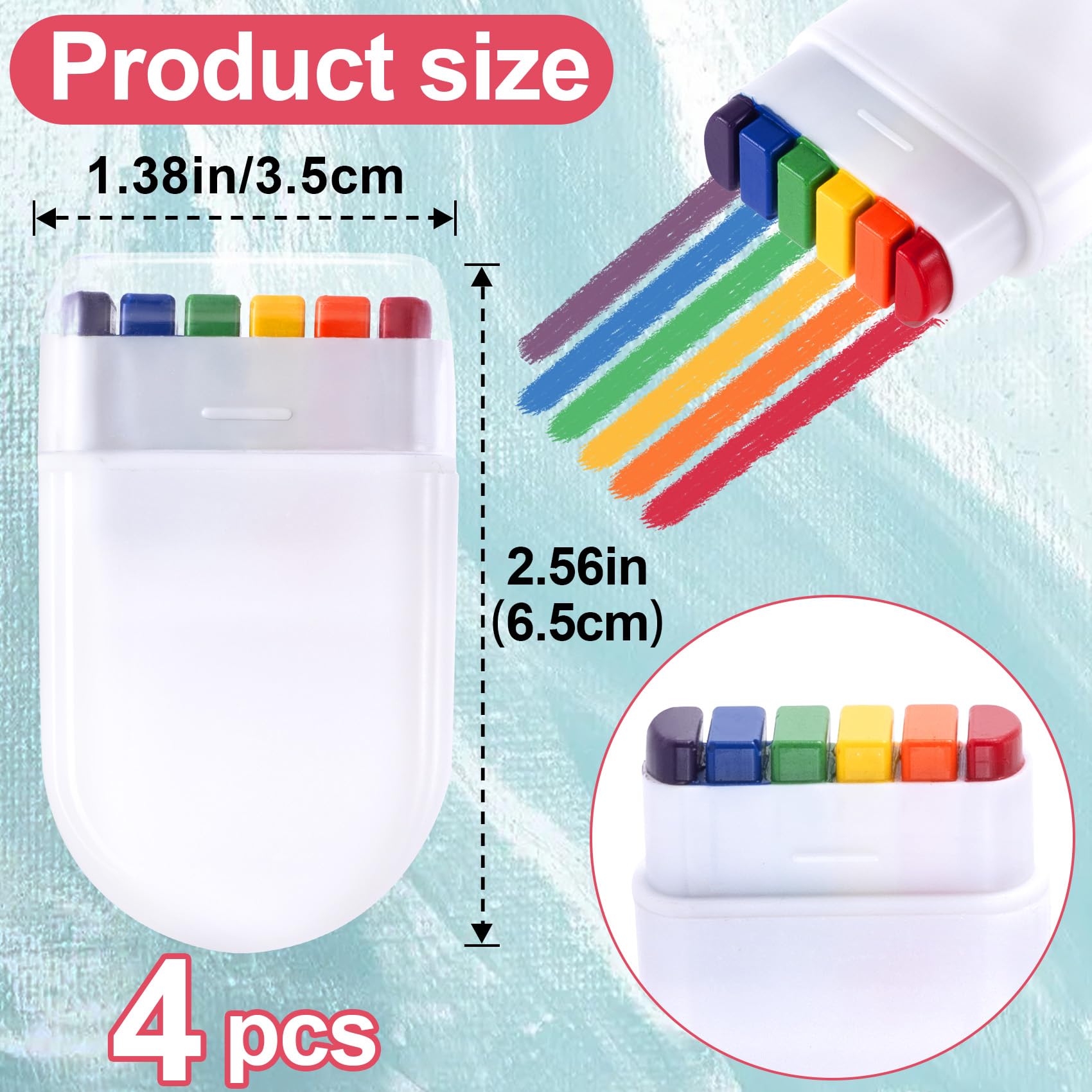 4pcs Pride Face Paint Sticks - Rainbow Face Paint Markers for LGBTQ+ Events, Vibrant Face Paint Crayons for Festival, Party & Pride Makeup - Safe for Face & Body - Women & Men - Perfect for Pride Parades, Halloween & Costume Parties