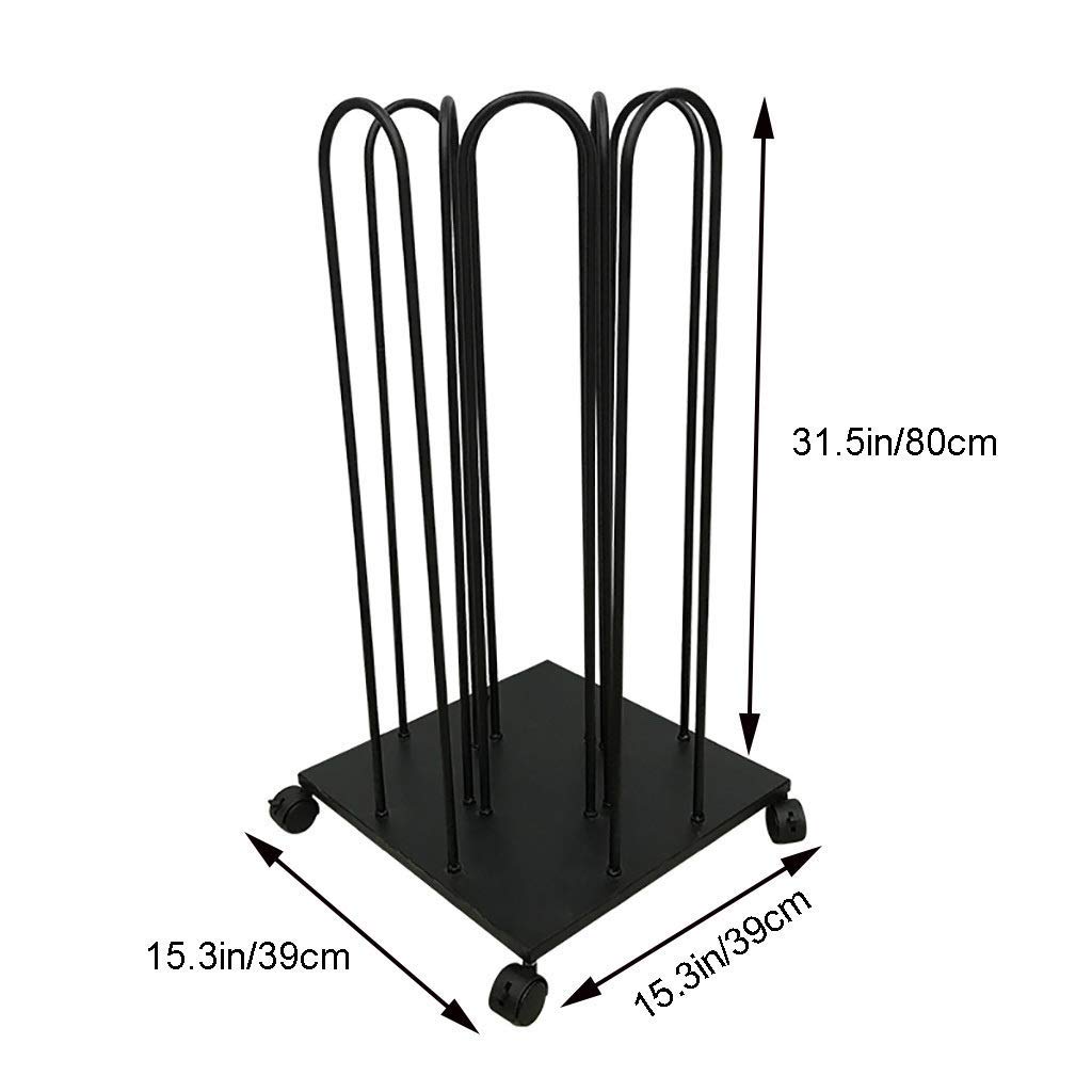 Heavy Duty Hanger Stacker with 4 Wheels - Movable Hanger Storage Cart for 150 Hangers - Space Saving Closet Organizer for Bedroom, Laundry Room & Retail Stores