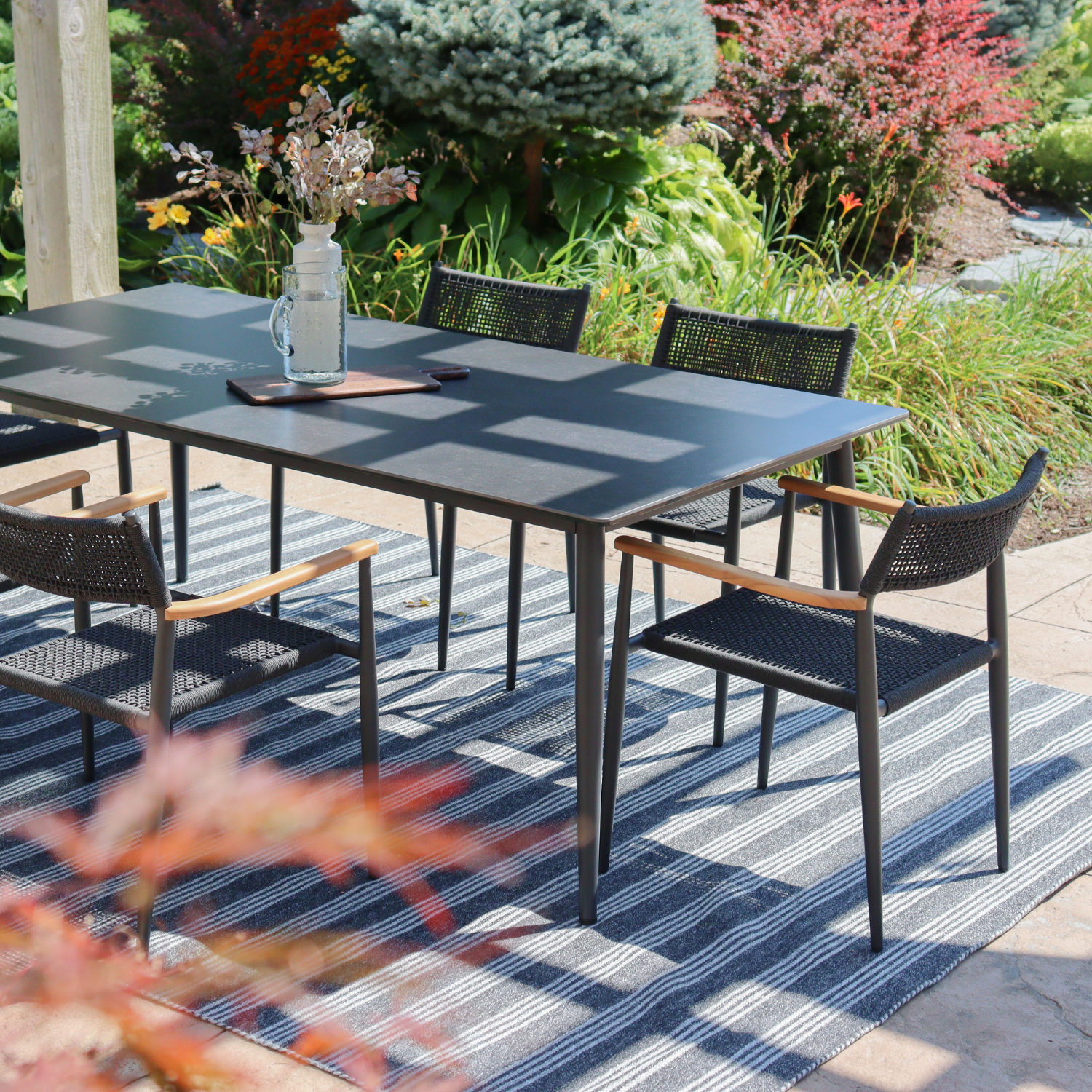 Modern Rectangular Ceramic Dining Table - Elegant & Durable for Kitchen, Dining Room, or Outdoor Patio - Perfect for Family Gatherings & Dinner Parties