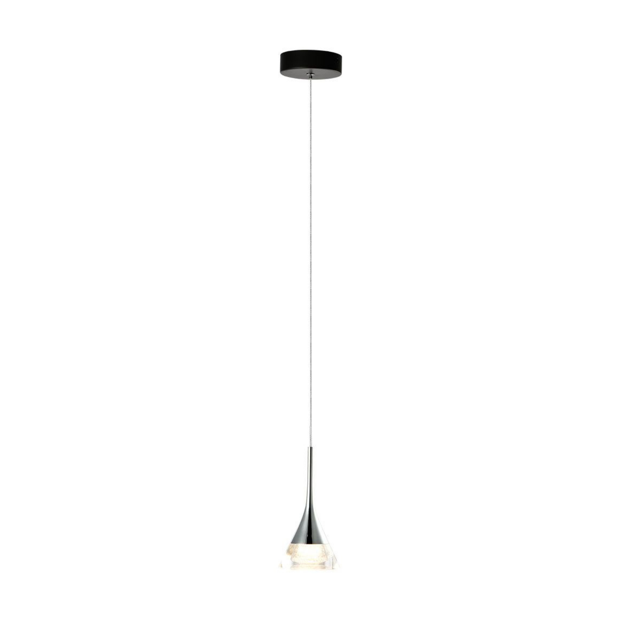 VONN Amalfi 4.75 Inch Black LED Pendant Light with Integrated Lighting - Perfect for Kitchen Island, Dining Room, and Modern Home Decor