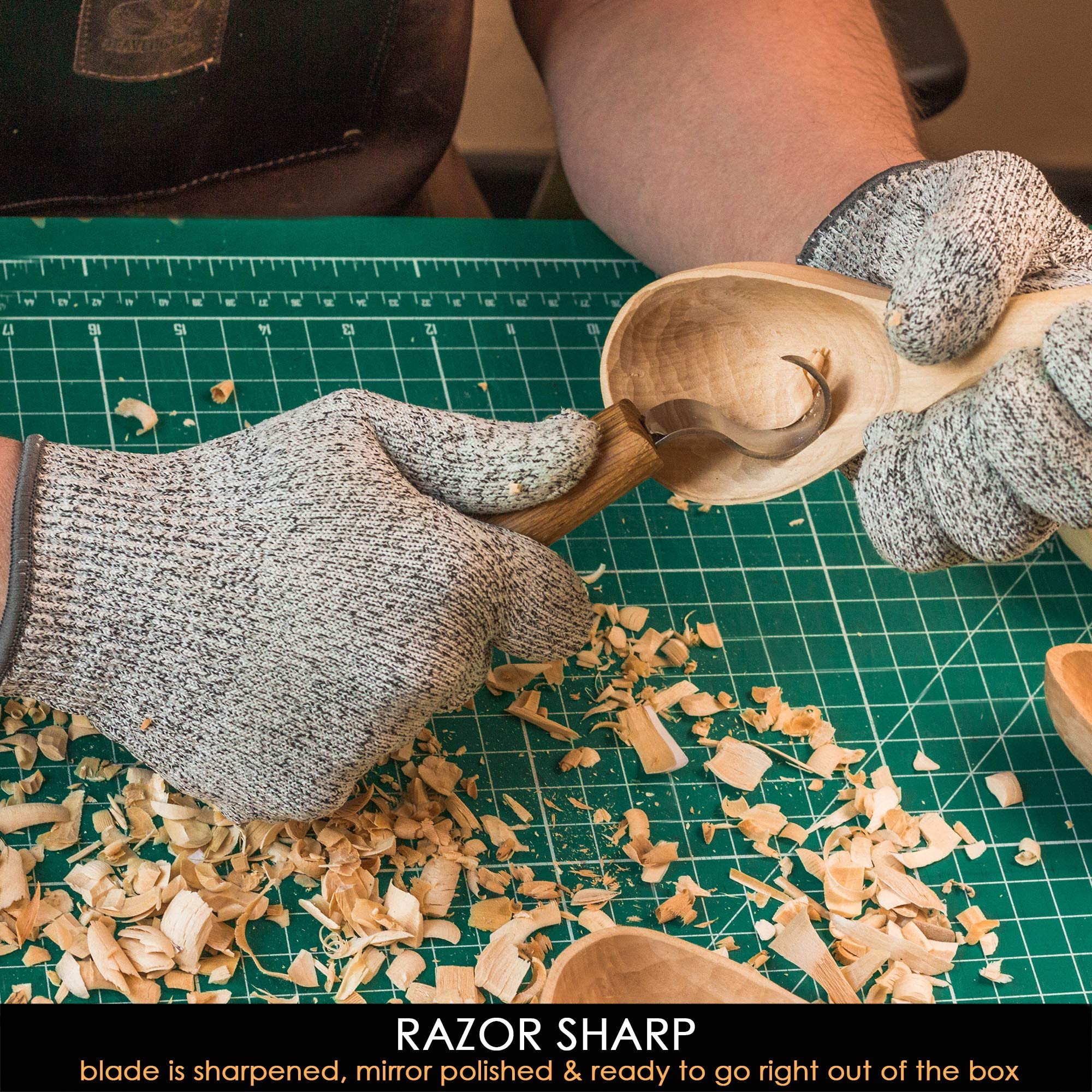 BeaverCraft SK1 Wood Carving Kit - Professional Whittling Tools Set for Beginners & Experts - Perfect for DIY Woodworking, Spoon Carving & Craft Projects