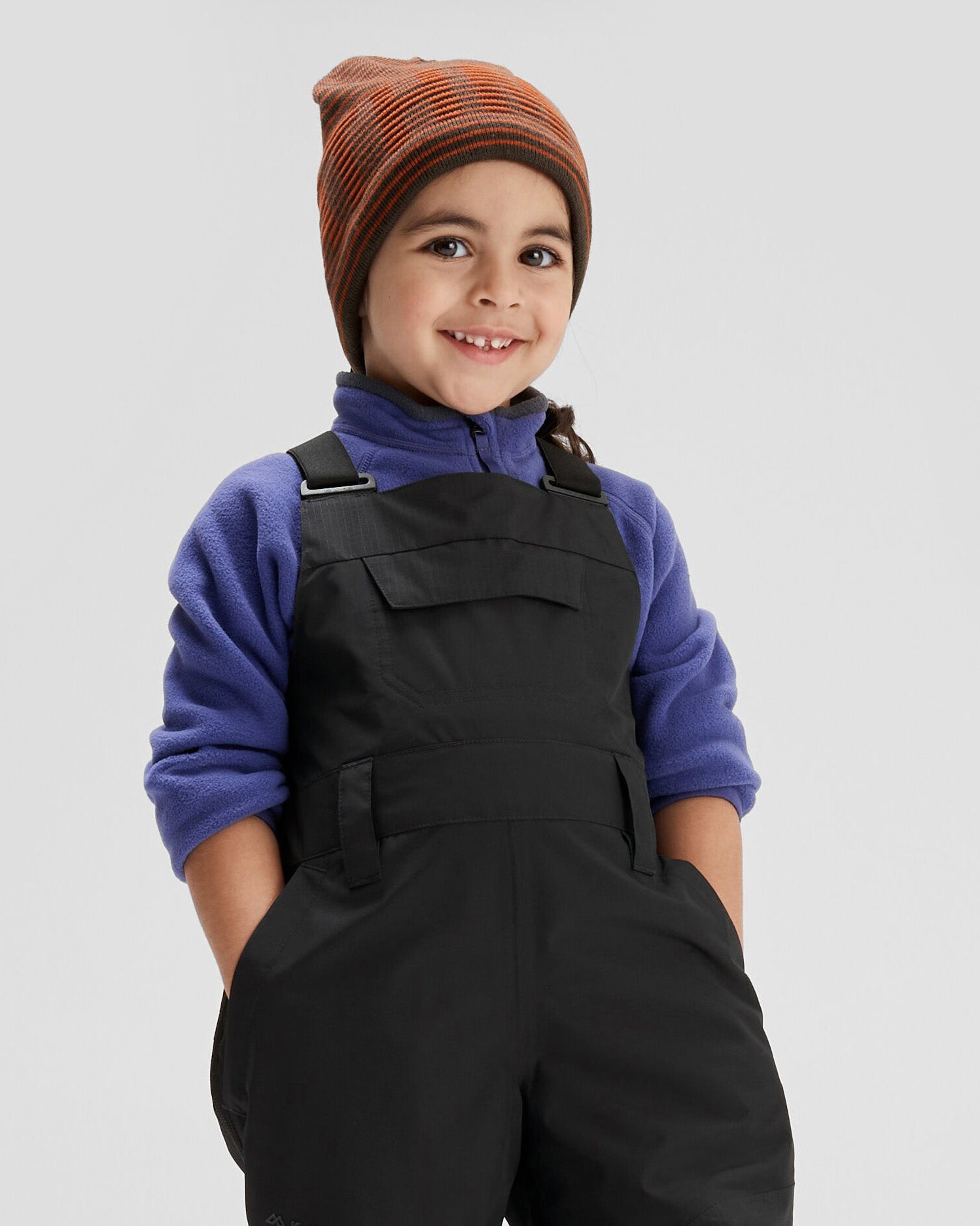 Kids' Poma Beanie - Dark Moss/Red Earth - Warm Winter Hat for Boys & Girls - Perfect for Snow Play, Skiing & Outdoor Activities
