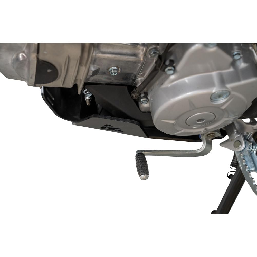 Tusk Aluminum Skid Plate Black - Compatible with Honda CRF110F 2019-2025 | Heavy-Duty Underbody Protection for Off-Road & Trail Riding