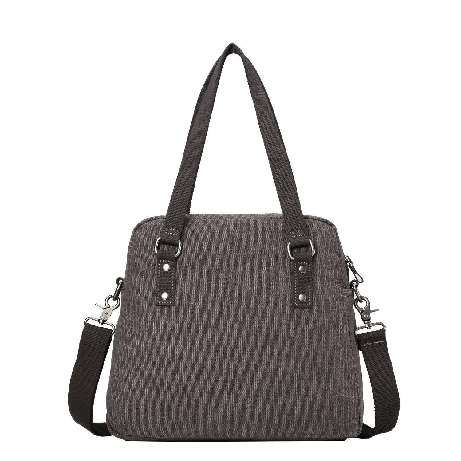 TRP0506 Troop London Classic Canvas Shoulder Bag for Men & Women - Durable Casual Messenger Bag for Travel, Work & Everyday Use