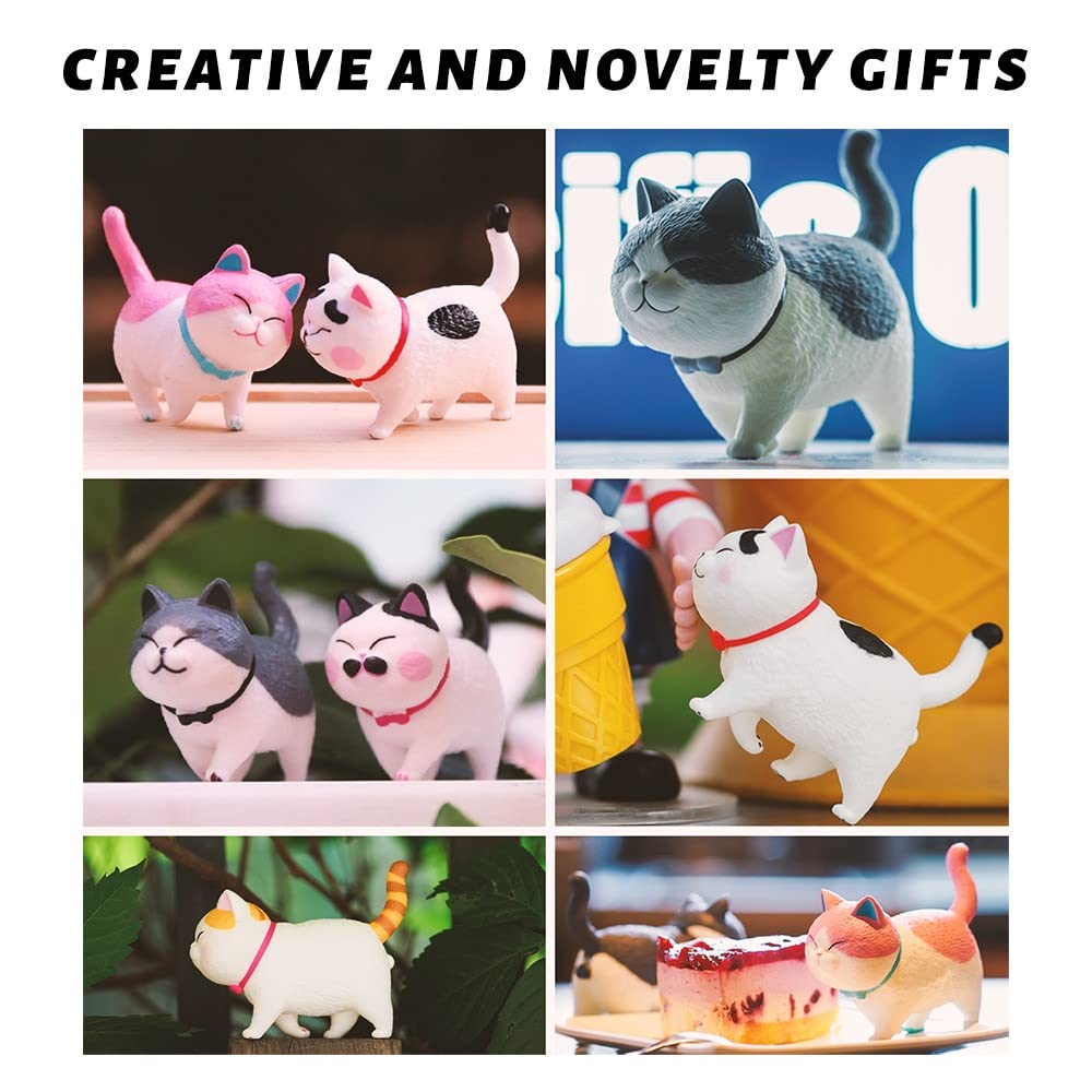 XiXiRan Miniature Cat Figurines Set - 3 Realistic Cat Statues for Cake Toppers, Educational Toys for Kids, Boys & Girls - Perfect for Cat Lovers, Birthday Parties & Home Decor