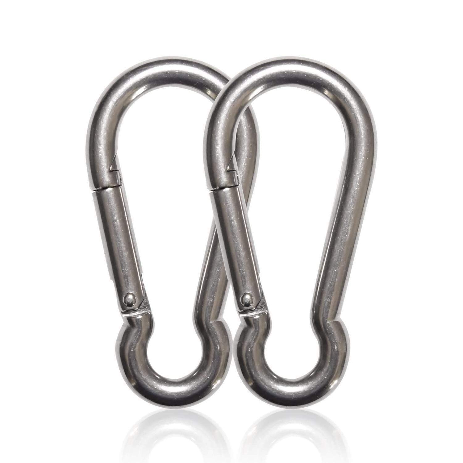 Heavy Duty Carabiners 4.7 Inch 990LB Weight Capacity - Anti-Rust Snap Hook with Strong Spring Action - Perfect for Hammocks, Punching Bags, Swing Chairs, Gym Equipment, Rock Climbing & Outdoor Gear (2 Pack) - Durable & Reliable for Camping, Hiking & Home Use