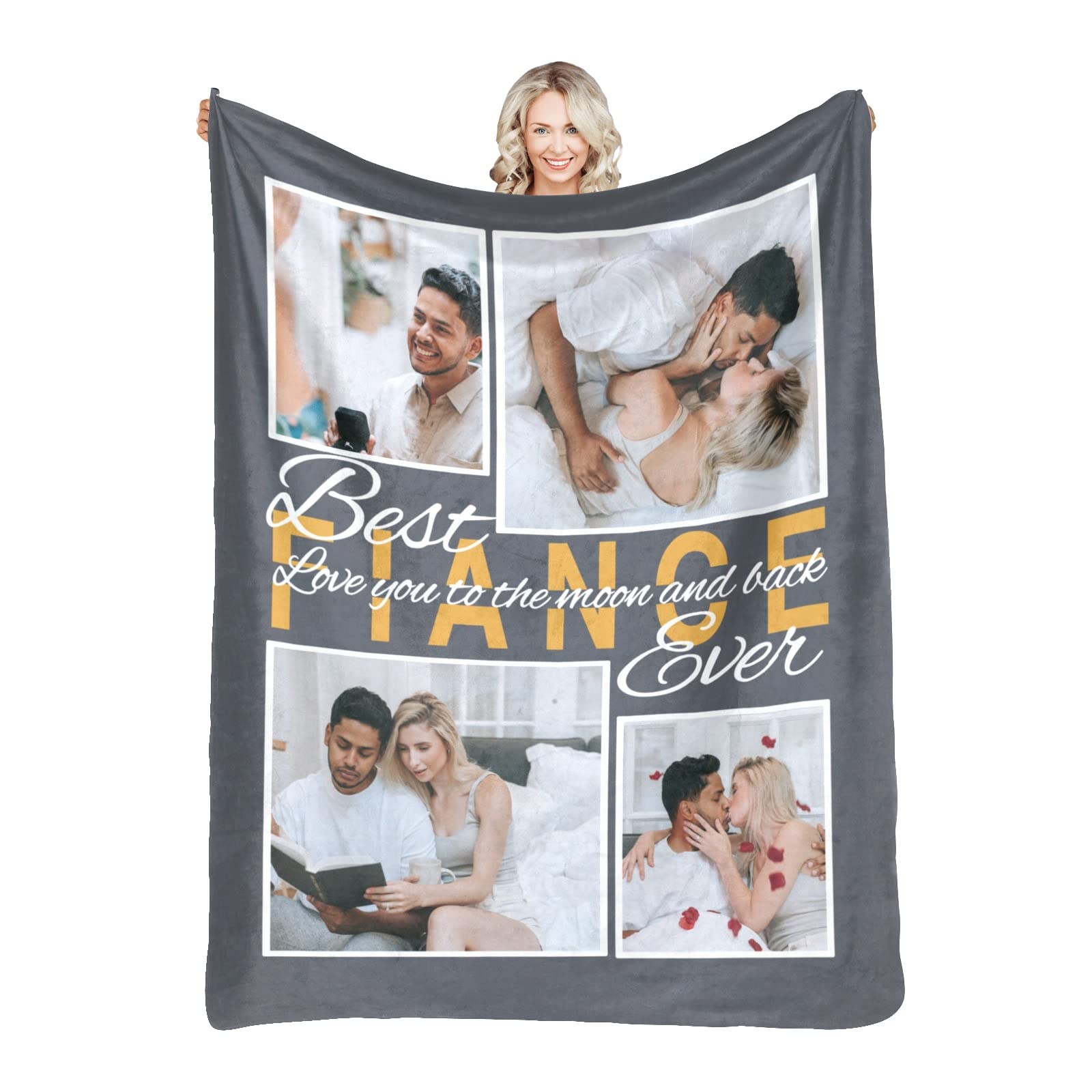 Personalized Photo Blanket - Custom Blanket with Your Picture for Mom, Dad, Kids, Couples & Friends - 50x60 Inch Sherpa Fleece Throw - Perfect for Birthdays, Anniversaries & Gifts - Cozy Home Decor, Bedroom Accent & Thoughtful Present