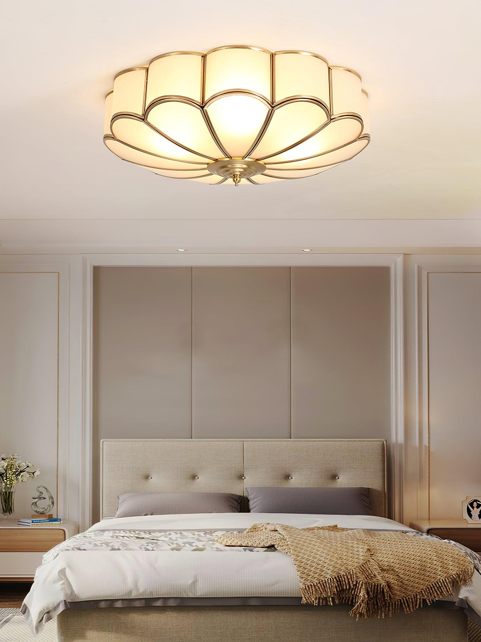 Flower Shaped Glass Recessed Ceiling Light Fixture - Modern Floral Design for Bedroom, Living Room & Kitchen Lighting
