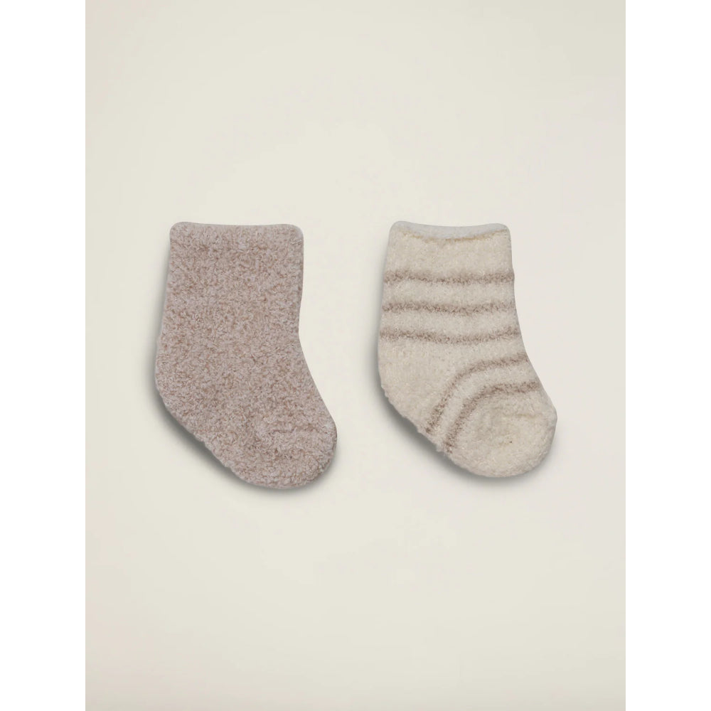 Barefoot Dreams CozyChic® 2-Pair Soft Baby Socks for Newborns & Infants - Warm & Non-Slip - Perfect for Playtime, Nursery & Gift Giving