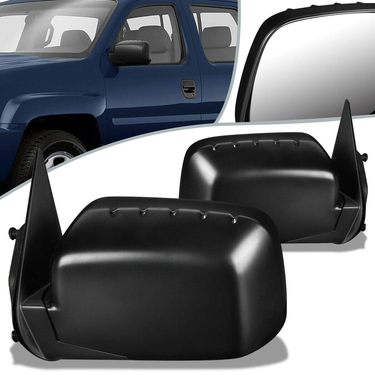2006-2014 Honda Ridgeline RT/RTL Crew Cab Power Towing Mirrors Pair (HO1320247/HO1321247) - Compatible with Pickup Trucks for Enhanced Towing Safety & Visibility