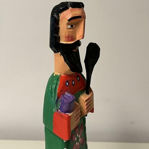 Hand-Painted Wooden St. Pascual Statue - Religious Home Decor & Gift - Perfect for Altars, Prayer Spaces & Catholic Devotion