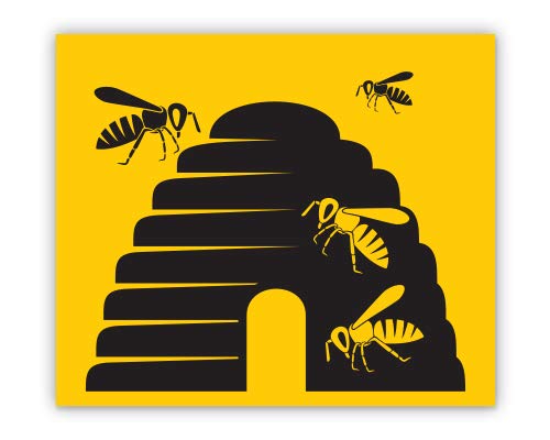 Beehive - 12 Inch Waterproof Vinyl Sticker Decal for Laptops, Cars, Windows & DIY Crafts