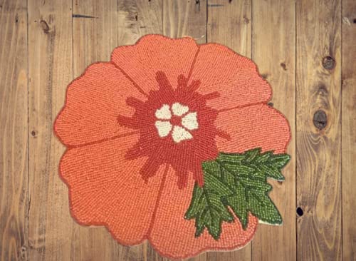 Handmade Beaded Dining Set - 5 Piece Table Runner & 4 Placemats - Boho Kitchen Decor for Farmhouse, Rustic & Modern Dining Rooms - Perfect for Dinner Parties, Holiday Gatherings & Home Styling