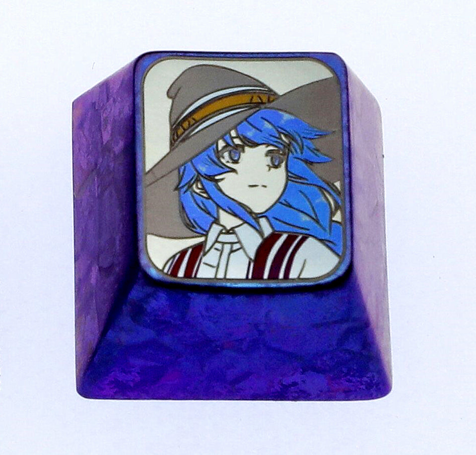 Custom Anime Keycaps - Mushoku Tensei Roxy Metal Titanium Alloy Carved Keycaps for Mechanical Keyboards | Personalized Keyboard Decor for Gamers & Anime Fans | Perfect for Gaming Setups & Collectibles