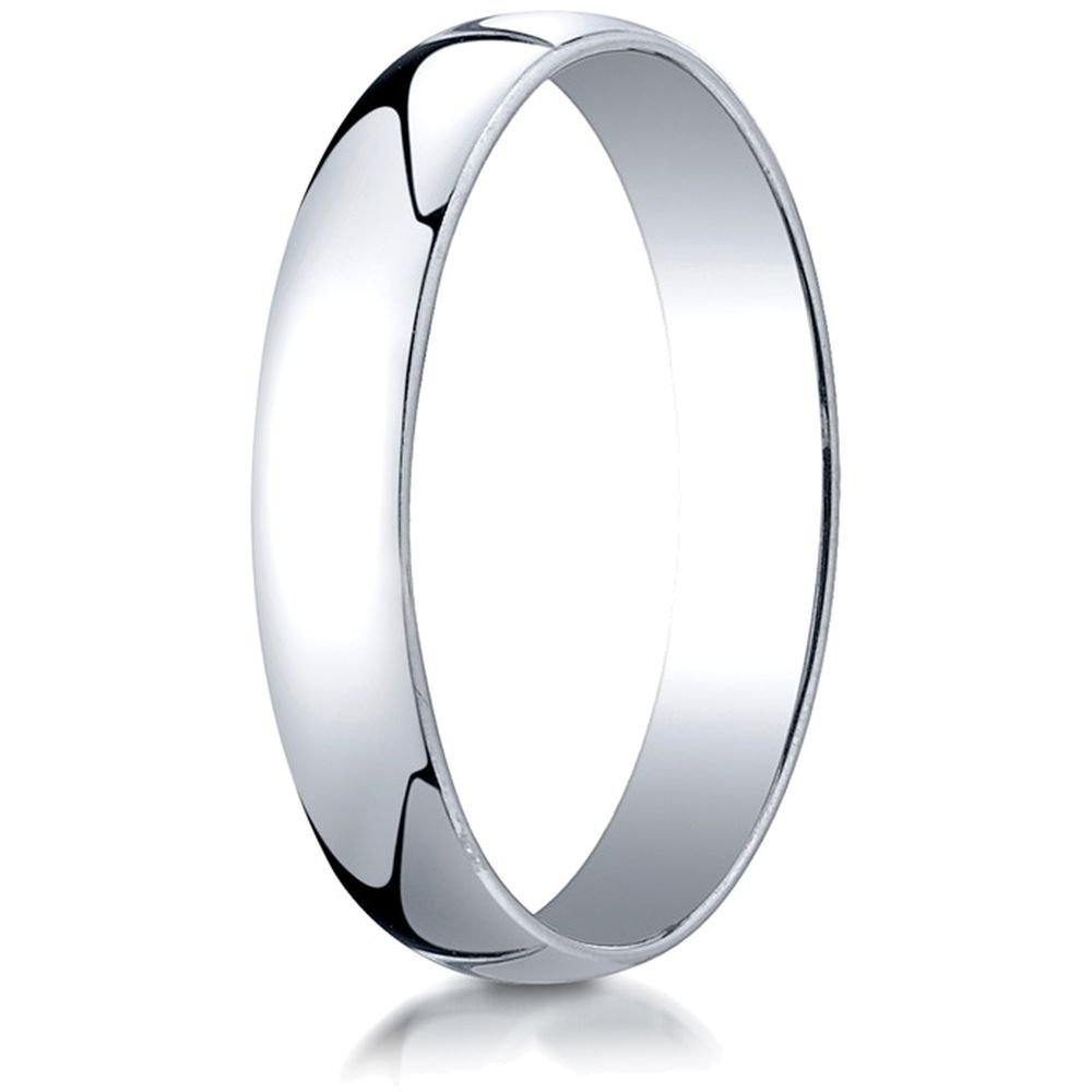 14k White Gold 4mm Dome Light Ring for Women - Elegant Everyday Jewelry