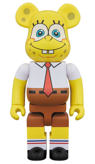 MEDICOM TOY BE@RBRICK SpongeBob SquarePants 100% & 400% Collectible Vinyl Art Figure - Perfect for Home Decor, Office Display, and Anime Fan Collections
