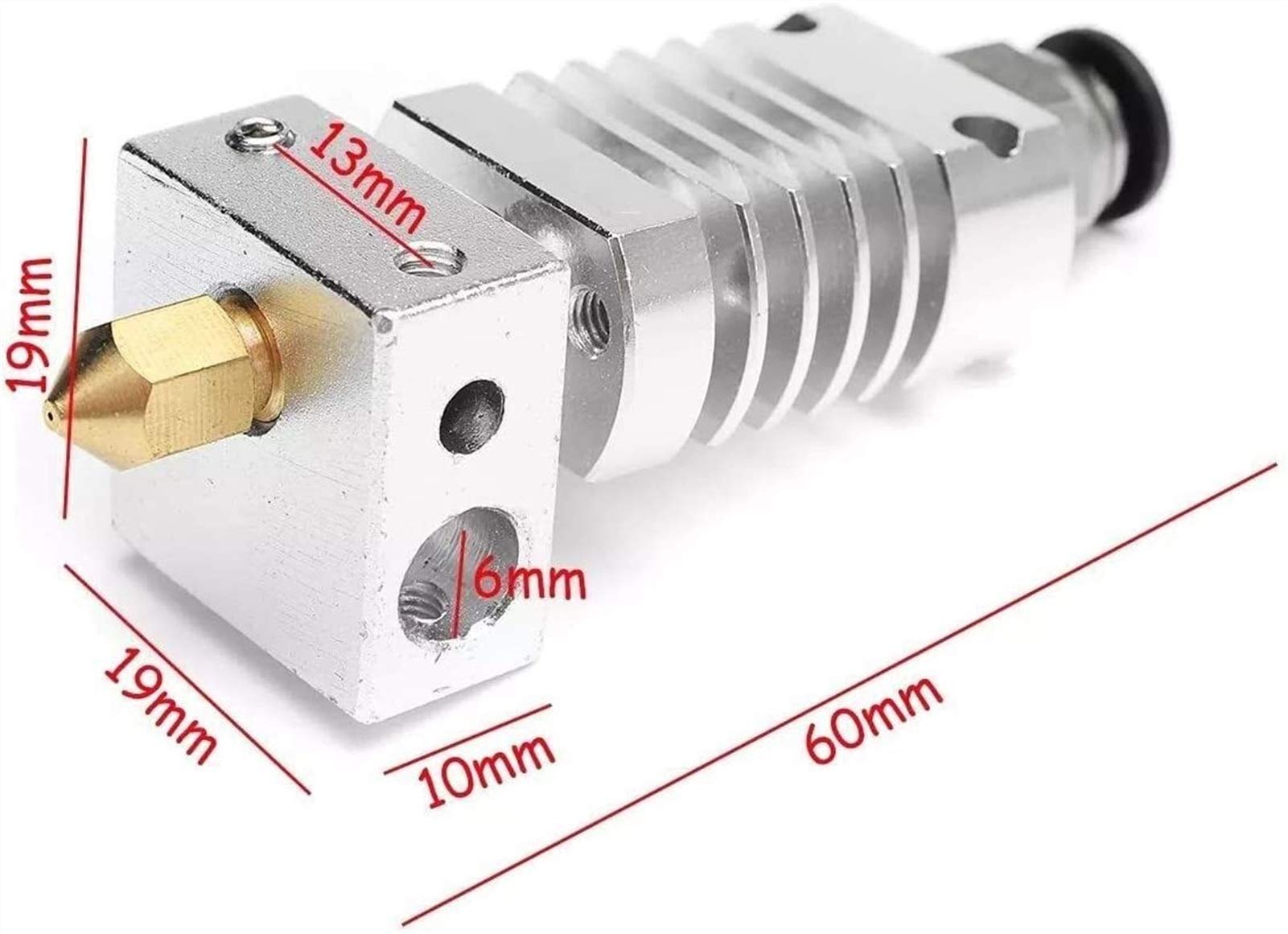 1.75mm V6 All Metal J-Head Hotend Extruder Kit with Heating Tube - Compatible with CR10/CR8 3D Printers | High-Performance 3D Printer Accessories for Smooth Printing | Ideal for DIY 3D Printing Projects and Professional Use