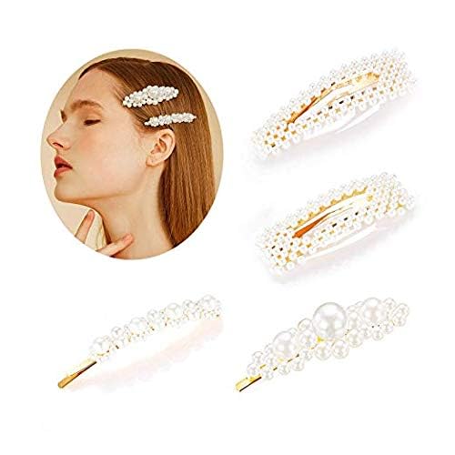 Rubela 12-Pack Pearl Hair Bobby Pins, Barrettes, Snap Clips & Hair Slides - Elegant Hair Accessories for Women & Girls - Perfect for Weddings, Parties & Everyday Styling