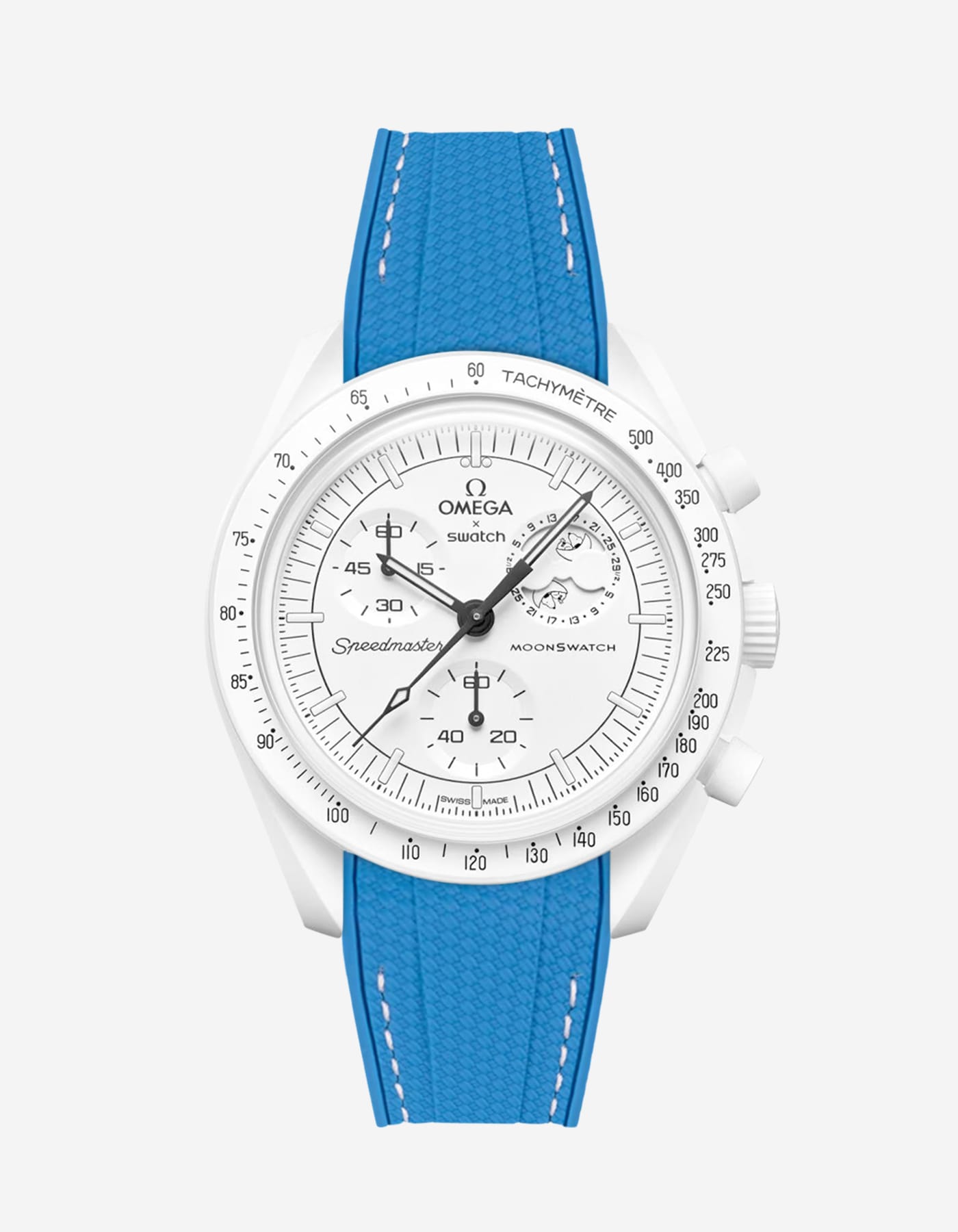 Original Omega X Swatch MoonSwatch Mission to Moonphase Rubber Watch Strap - Durable & Comfortable Replacement Band for Everyday Wear & Sports Activities