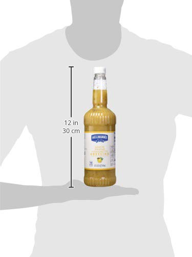 Hellmann's Lemon Za'atar Vinaigrette Salad Dressing - Gluten Free, No Artificial Flavors or Colors - 32 oz Bottles (Pack of 6) - Perfect for Salads, Grilled Vegetables & Mediterranean Dishes