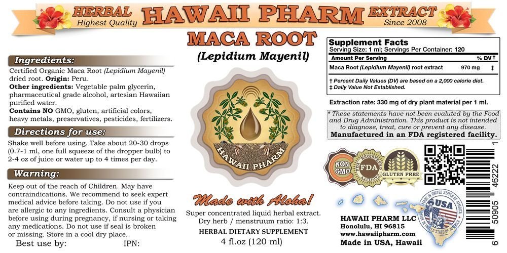 Organic Maca Root Liquid Extract (Lepidium Meyenii) - 4 oz Wild Harvested Tincture Supplement for Energy, Stamina & Hormone Balance - Perfect for Smoothies, Tea & Daily Wellness Routine