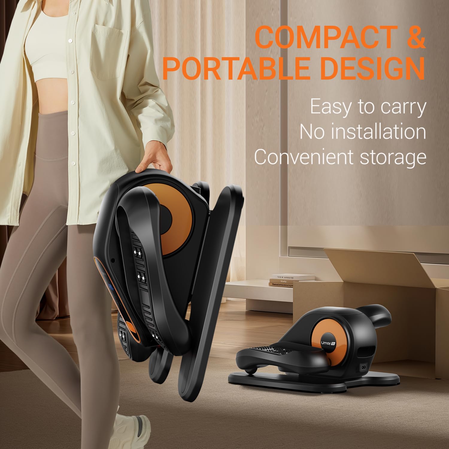 Under Desk Elliptical Machine - Quiet Portable Leg Exerciser for Seniors & Office Workers - 12 Speed Levels with Remote, Auto/Manual Modes - Perfect for Home Office, Rehabilitation & Low-Impact Workouts