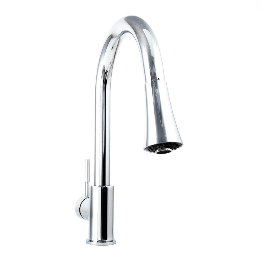 ZLINE Edison Pull Down Single Handle Kitchen Faucet in Chrome - High Arc Modern Design, Easy Installation, Durable Finish for Sink & Countertop - Perfect for Home Kitchen, Restaurant, RV & Commercial Use