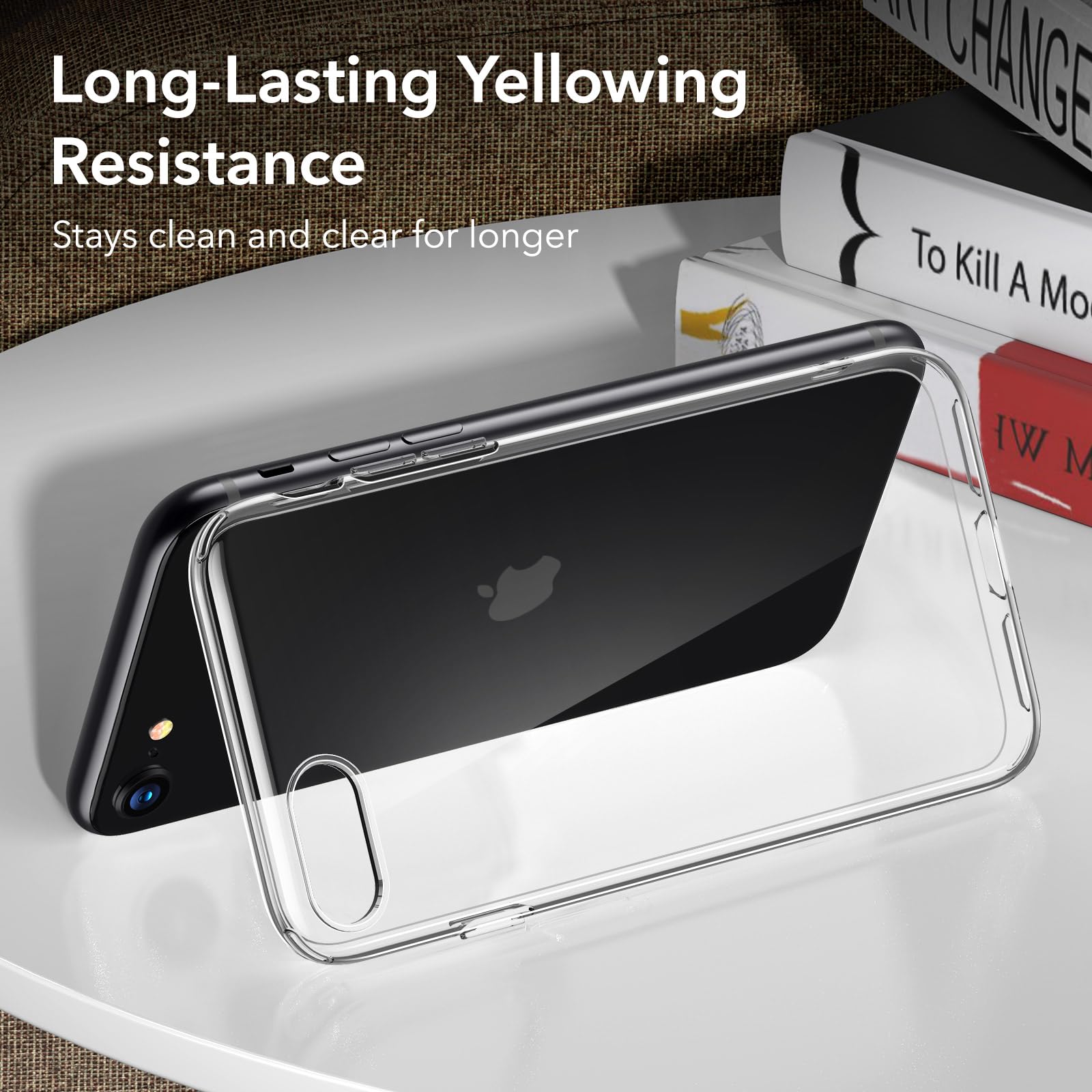ESR Clear Silicone Phone Case for iPhone SE (2022/2020/3rd/2nd Gen) & iPhone 8 - Thin Soft TPU Transparent Protective Cover | Slim Design, Shockproof Protection for Everyday Use