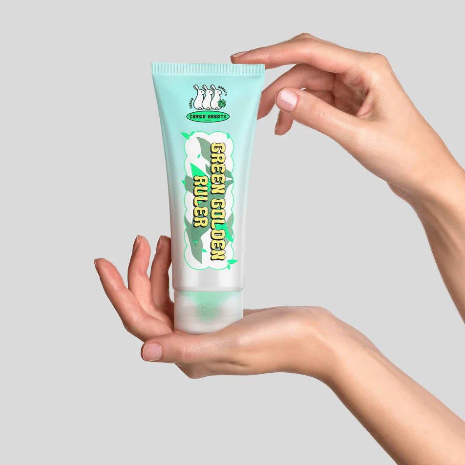 CHASIN' RABBITS Green Golden Ruler Cream 100ml - Premium Moisturizing Face Cream for Men & Women - Perfect for Daily Skincare Routine & Nighttime Hydration