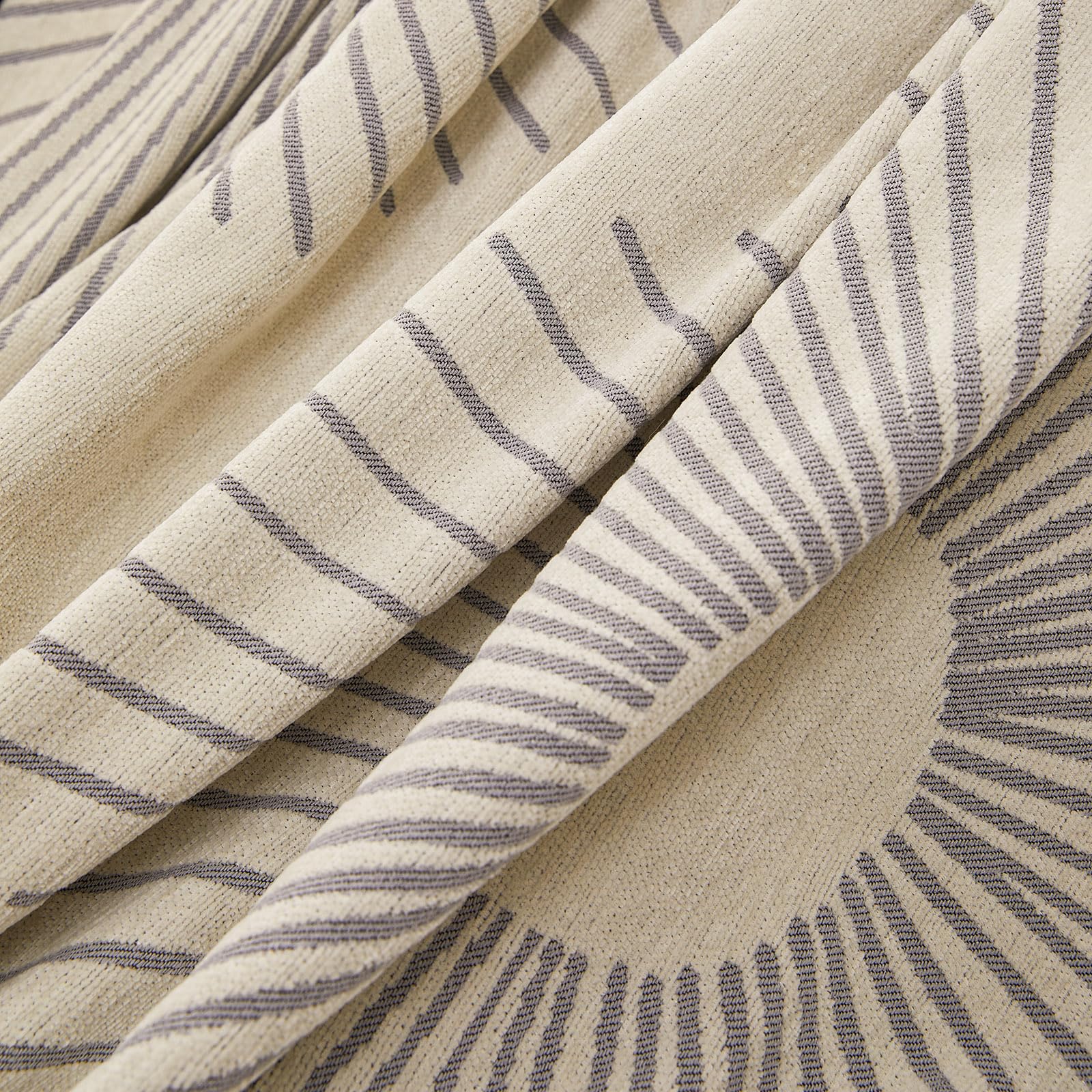 Reversible Striped Chenille Sofa Cover for 2-Cushion Couches - Pet-Friendly Geometric Slipcover (71