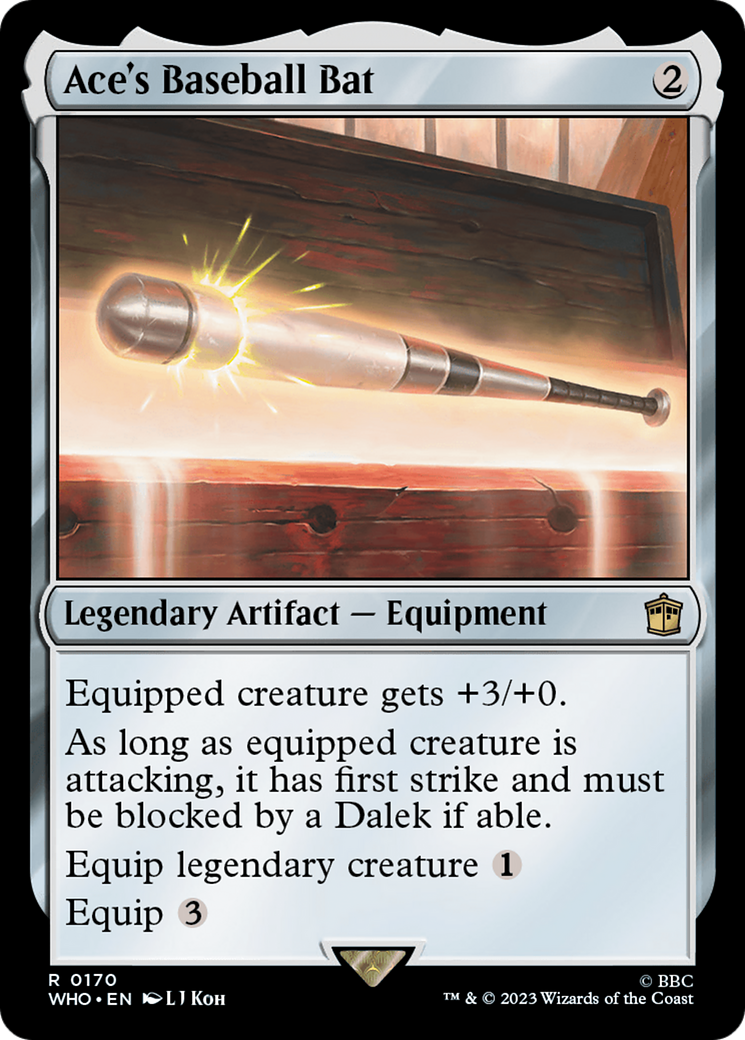 Ace's Baseball Bat - Doctor Who Inspired Wooden Baseball Bat for Fans & Collectors - Perfect for Cosplay, Display, and Baseball Games