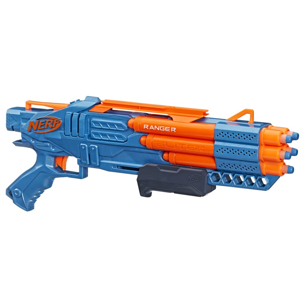 Hasbro Nerf Elite 2.0 Ranger PD-5 Toy Dart Blaster with 5 Barrels & 10 Elite Darts - Outdoor Games, Target Practice, Backyard Battles for Kids & Teens
