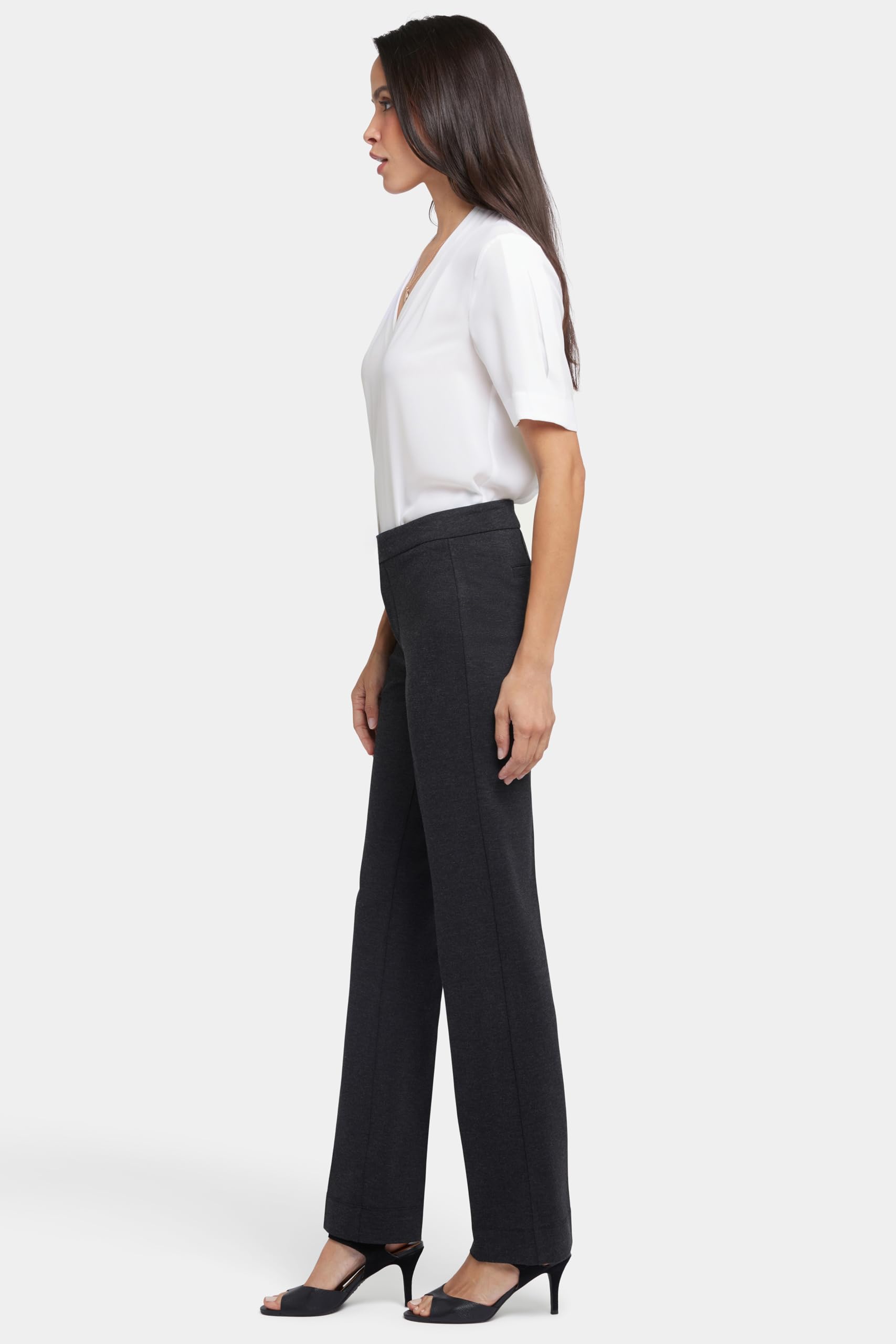 NYDJ Women's Slim Ponte Knit Work Pants - Professional Office Trousers for Business Casual & Formal Wear | Comfortable Stretch Dress Pants for Women