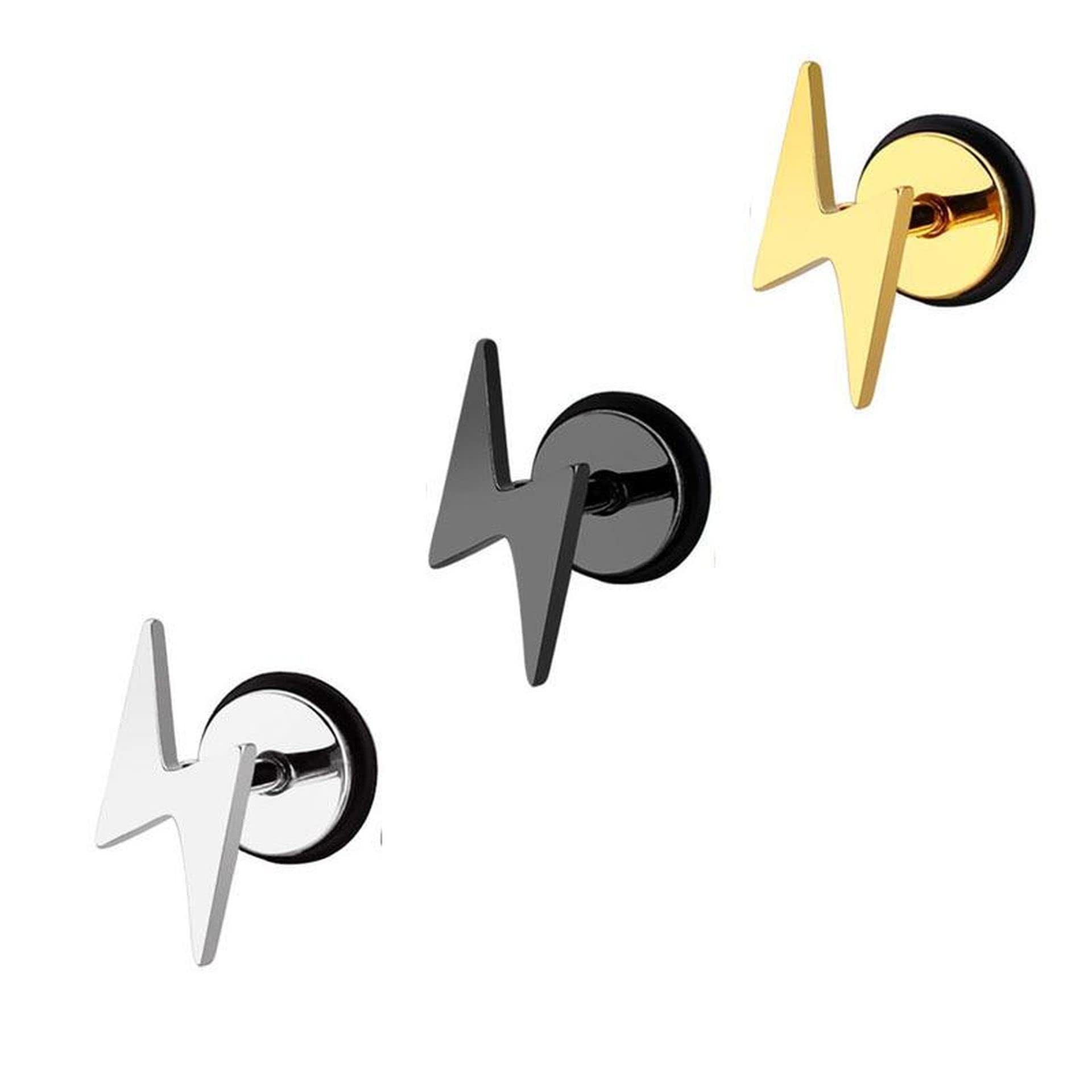 925 Sterling Silver Lightning Bolt Stud Earrings for Women - Hypoallergenic Post Earrings for Sensitive Ears - Perfect for Everyday Wear, Parties & Gifts