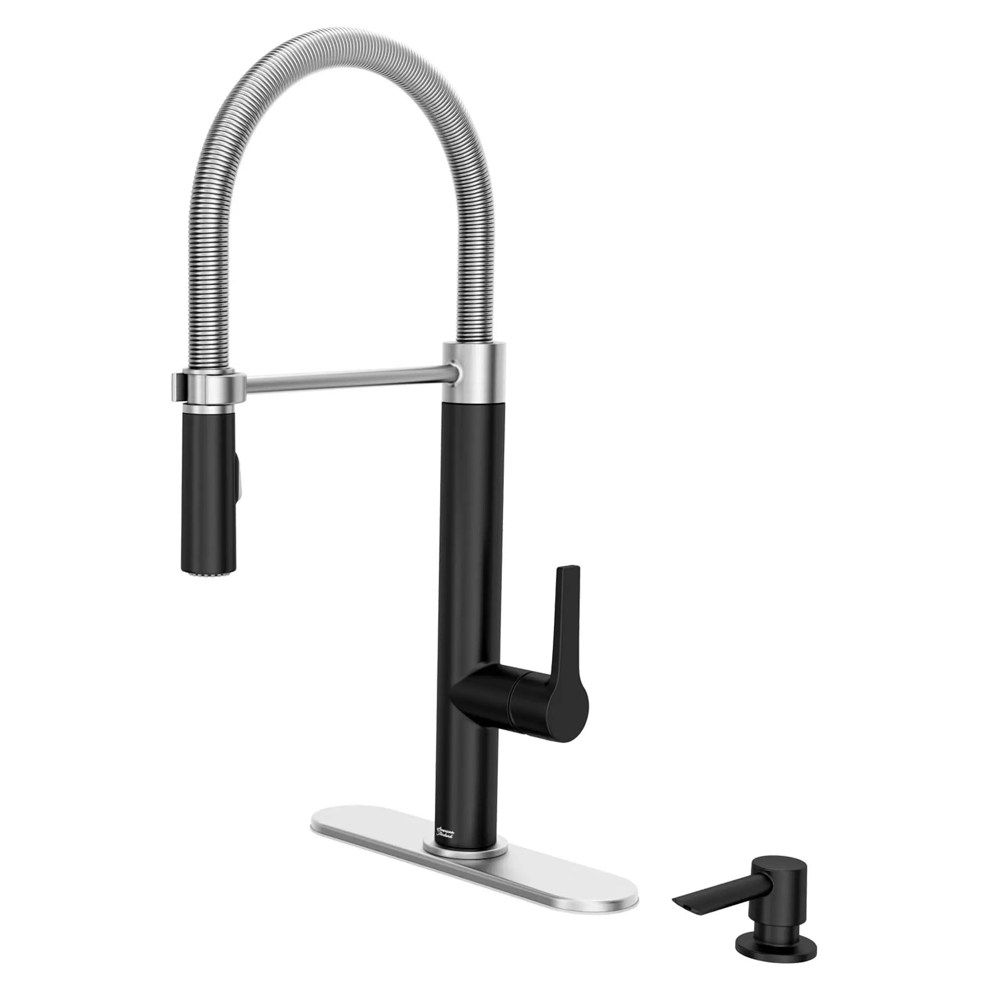 Grayson Semi-Professional Single Handle Kitchen Faucet - High Arc Pull Down Sprayer, Brushed Nickel Finish for Modern Home & Restaurant Use